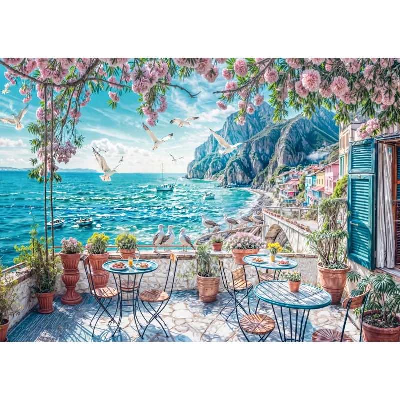Schmidt Spiele Terrassen am Meer, 1000 palan palapeli, maisemallinen meriaihe