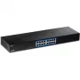 TRENDnet TEG S17 - kytkin - 16 x 10/100/1000 - telineeseen asennettava