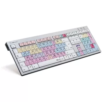 Näppäimistö Logickeyboard Avid Pro Tools QWERTZ saksa musta hopea