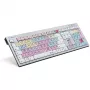 Näppäimistö Logickeyboard Avid Pro Tools QWERTZ saksa musta hopea