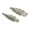 USB-kaapeli DeLOCK 82216 USB 2.0 3 m USB A USB B harmaa