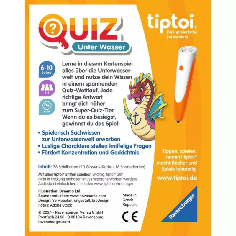 tiptoi Quiz Unterwasser, tietovisapeli