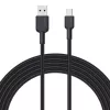 USB-A - USB-C -kaapeli Aukey CB-NAC1, 1 m, punottu nailon, USB PD 60 W, USB 2.0
