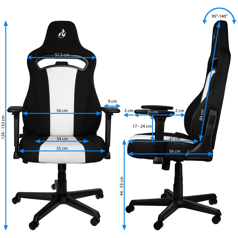Nitro Concepts E250 pehmustettu istuin pehmustettu selkänoja