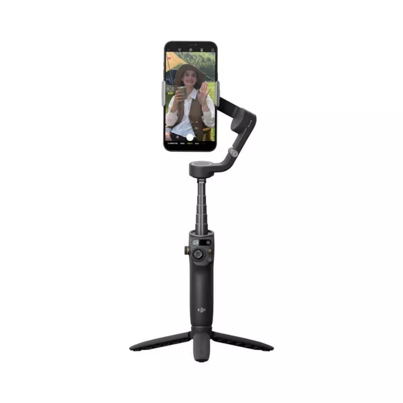 DJI Osmo Mobile 6 moottoroitu käsikäyttöinen kameran vakain, musta