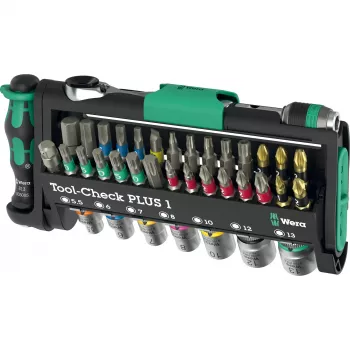 Wera Tool-Check Plus 1 mini-räikkä, hylsy- ja kärkisarja, 39 osaa (05049055001)