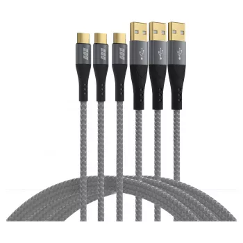 EFB Elektronik USB-A–USB-C-kaapelisarja 60W QC 3A 3x2m - Digitaalinen/data (USB-AC-00008)