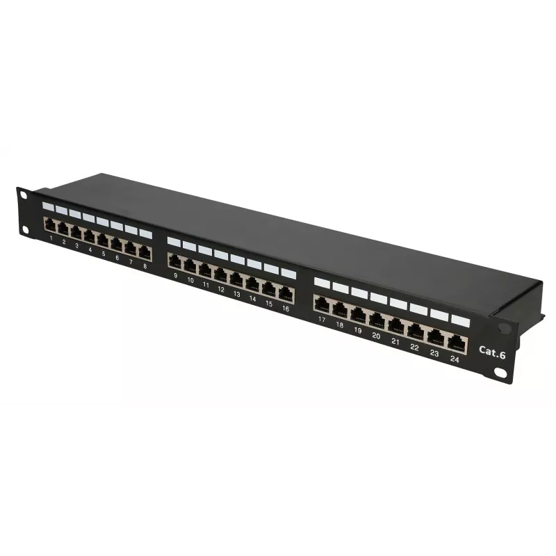 Extralink CAT6 STP V2 | patch-paneeli | 24 porttia