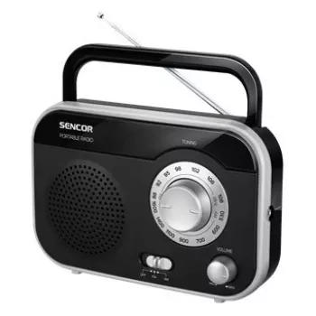 SENCOR radio SRD 210 BS, musta/hopea