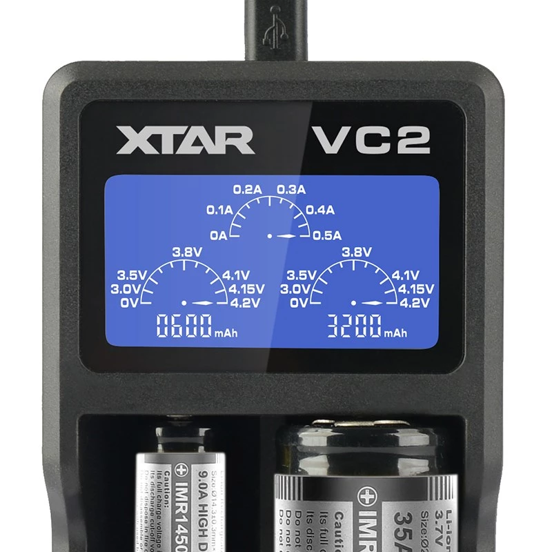 XTAR VC2 kotitalousparistojen USB-laturi