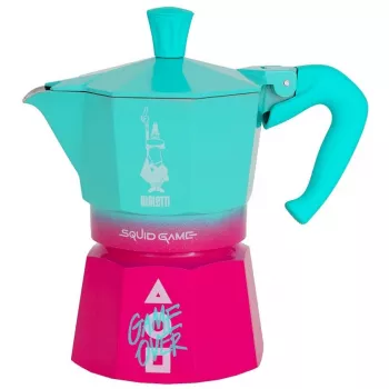 Bialetti Moka Express Squid Game -kapselikokoelma - sininen vaaleanpunainen