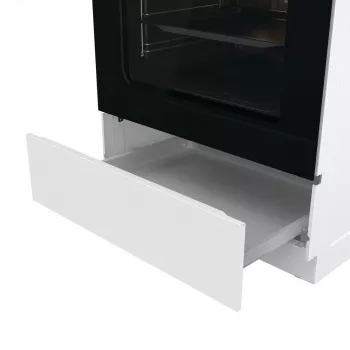 Vapaasti seisova kaasuliesi Gorenje GG6A10WFFM, valkoinen, 4-polttimen keittotaso, 72 L kaasu-uuni, säätimet edessä