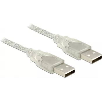 USB-kaapeli DeLOCK 83887 USB 2.0 1 m USB A läpinäkyvä