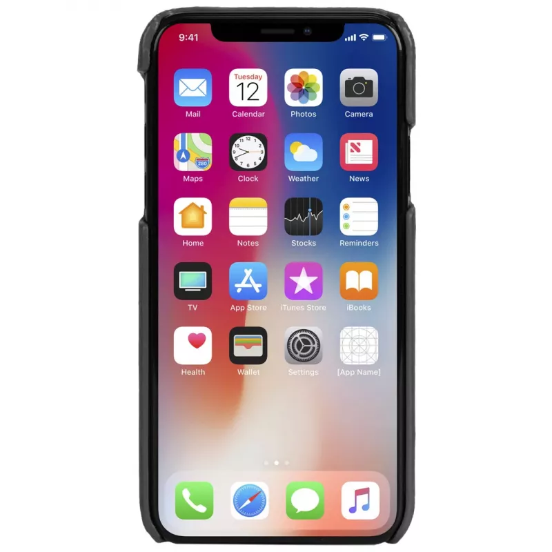 Krusell Sunne 2 Card Cover -suojakotelo iPhone XS Max musta