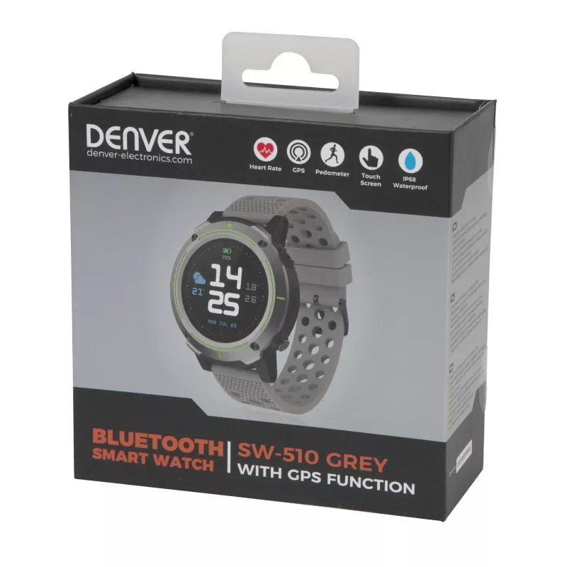 Denver SW-510 GPS-älykello, 1,3" kosketusnäyttö, harmaa