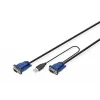KVM-kaapeli USB Digitus DS-19232 3 m PS/2
