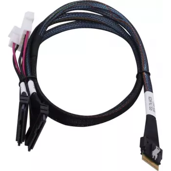 SAS-kaapeli ADAPTEC Microchip Technology 2305500-R SlimSAS ×8 2×2SFF-8639 U.2, 0,8 m, musta
