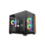 PC-kotelo Cooler Master Elite 481 Wood — kaksikammioinen mATX luonnollisella puumuotoilulla ja kahdella karkaistun lasin paneelilla