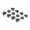 Rack-kiinnitys DeLOCK 10 tuuman DIN-kiskopaneeli 2U musta metalli 180 mm