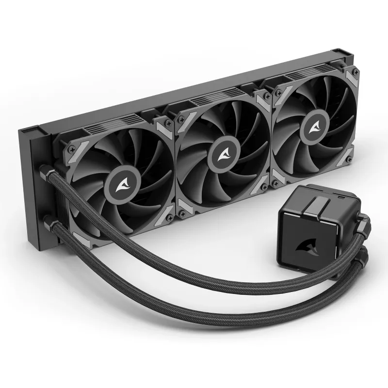 All-in-One-nestejäähdytin CPU:lle Sharkoon S40, 360 mm jäähdytin, musta