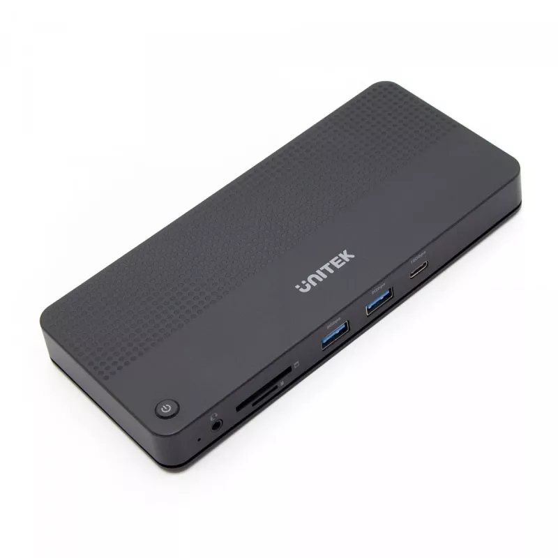 Telakointiasema UNITEK D1079A USB4 johdollinen musta 100W Power Delivery