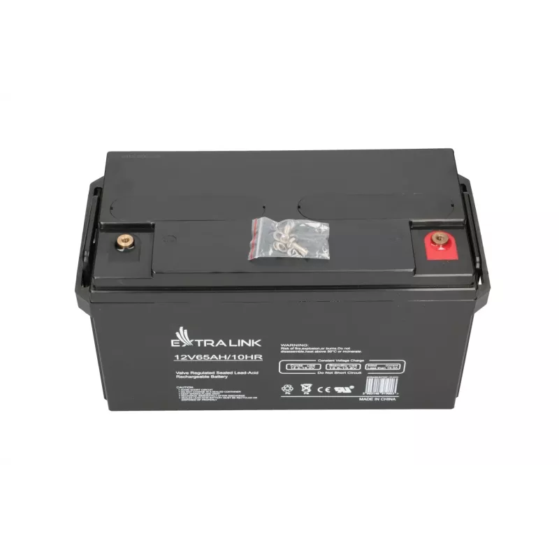 Suljettu lyijyakku Extralink Akkumulator AGM 12V 65Ah, VRLA, musta, 1 kpl