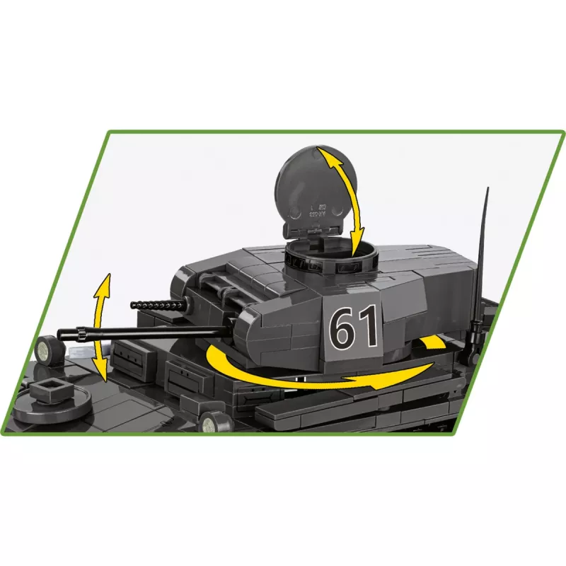 Rakennussarja Cobi Panzerkampfwagen II Ausf. F – 813 osaa, musta, ikä 9+