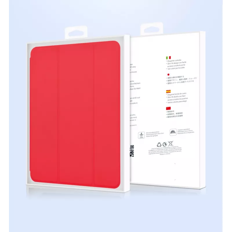 Tabletin nahkakotelo Devia iPad Air 2019 / iPad Pro 10.5 -laitteelle kynäkololla, punainen