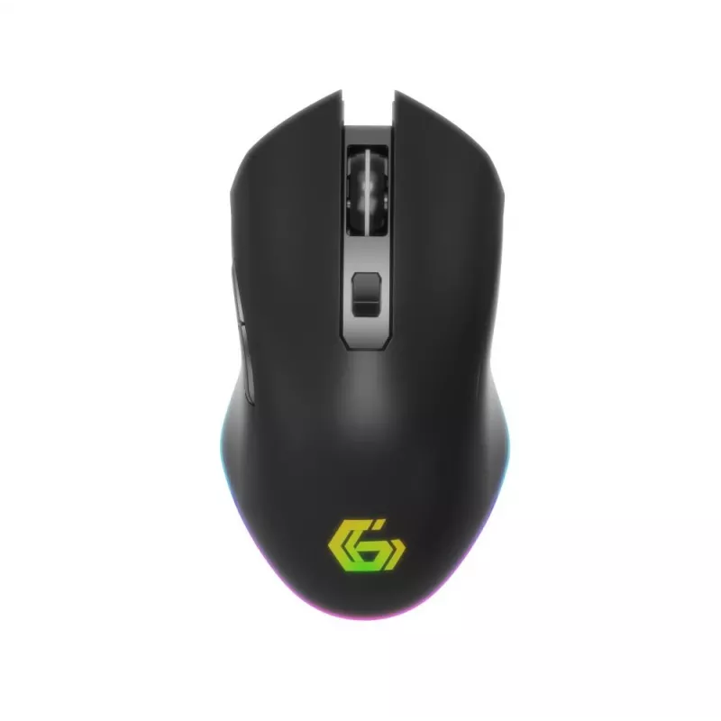 Langaton optinen RF-hiiri Gembird MUSGW-6BL-02 — oikeakätisille, 3200 DPI, 6 painiketta, musta, RGB