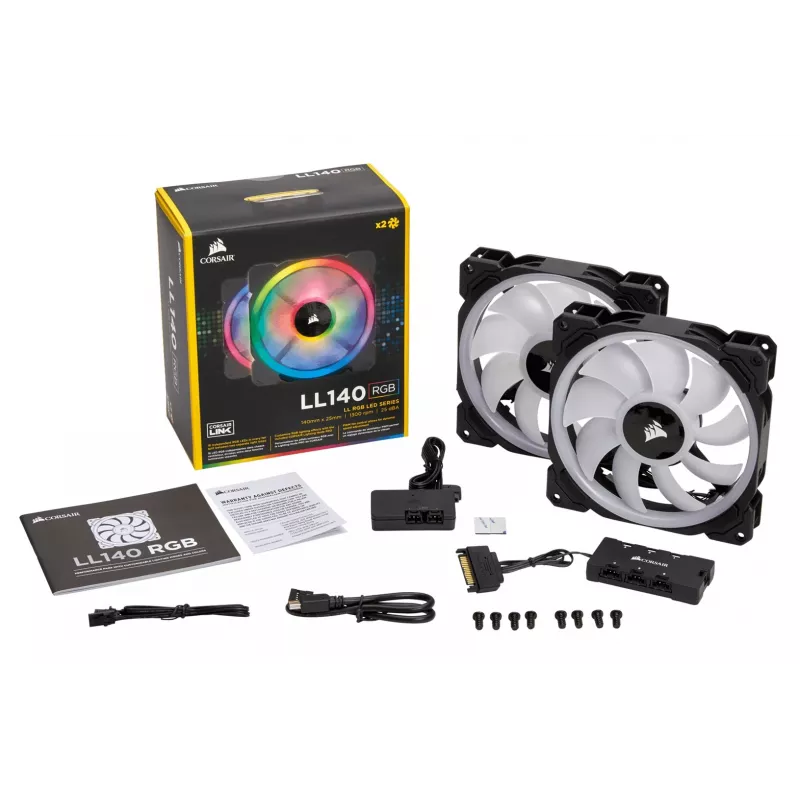 CORSAIR LL140 RGB 140mm ARGB -kotelotuuletin 2 kpl:n pakkaus