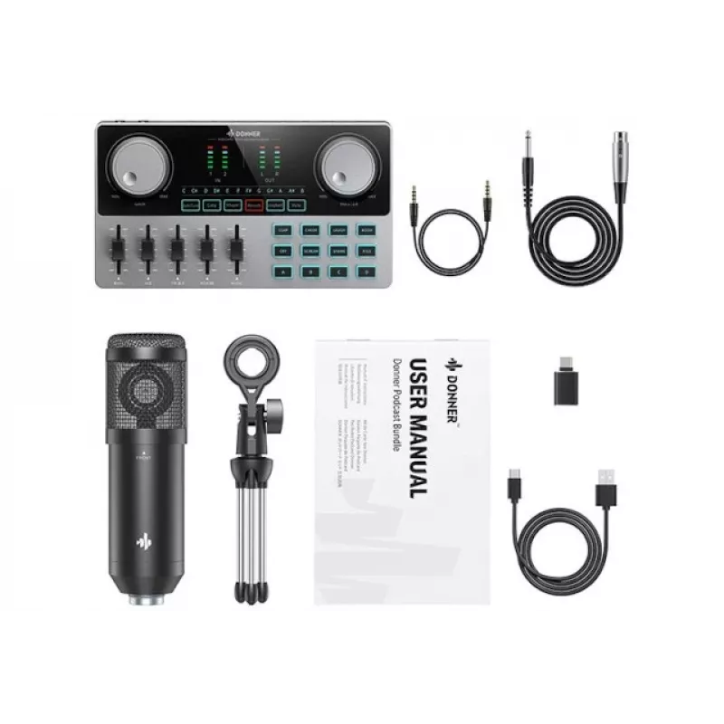 Donner Podcast Starter Kit - podcast-tallennussarja