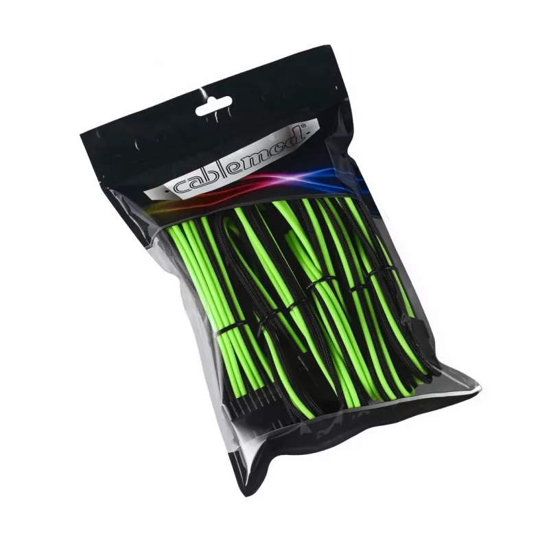 Sisäinen virtakaapeli CableMod CM-PCAB-BKIT-NKKLG-3PK-R musta vihreä