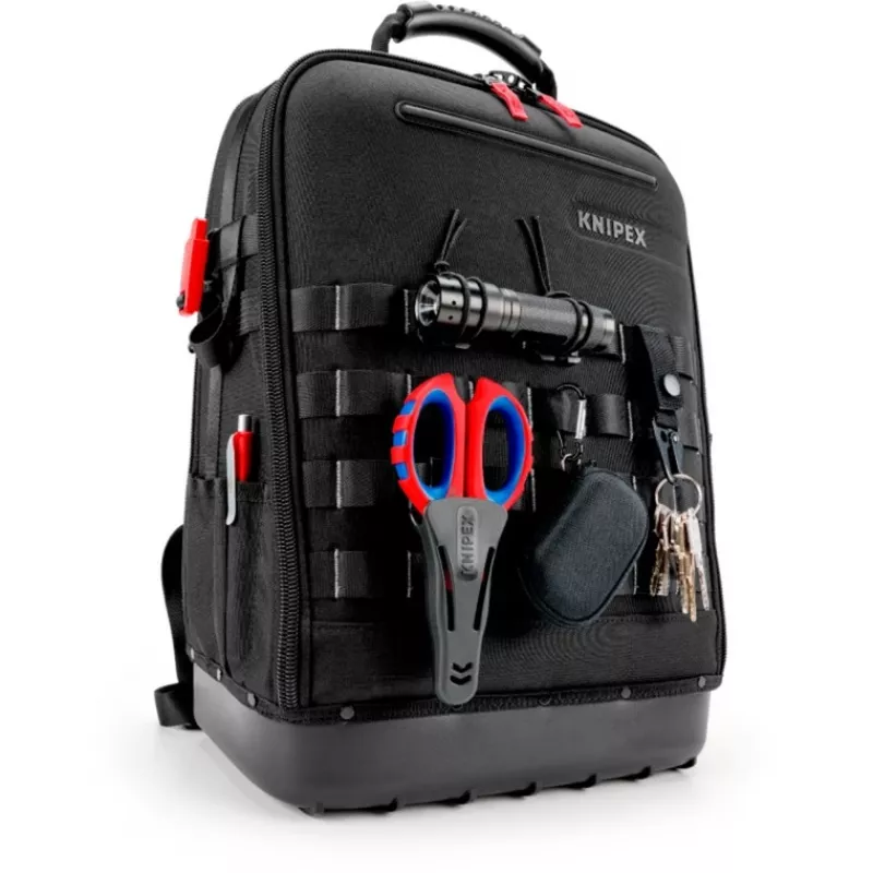 Knipex X18 työkalulaukku 37 taskua musta punainen kangas muovi