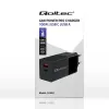 Qoltec 52382 GaN POWER PRO -laturi | 1xUSB Type-C | 1xUSB A | 100W | 5-20V | 1.5-5A | PD | musta