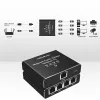 Ethernet-minikytkin QOLTEC 52293 1x4 RJ45, hallitsematon verkkohaaroitin 1-in 4-out