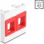 DELOCK Easy 45 -moduuli 2x Keystone-pidike 45x45 mm valkoinen/punainen