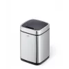 Roskakori Durable NO TOUCH 6L suorakaiteen muotoinen ruostumaton teräs hopea musta