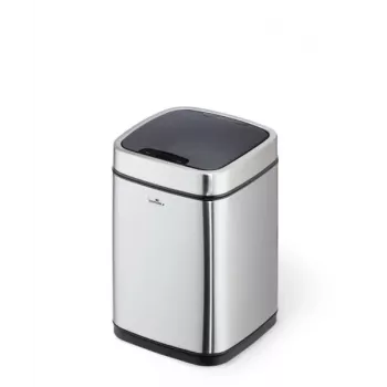 Roskakori Durable NO TOUCH 6L suorakaiteen muotoinen ruostumaton teräs hopea musta