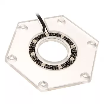 Asennussarja BitsPower Hexagon BP-WTHU-RGB — akryyli läpinäkyvä, 91,4×80×6,5 mm