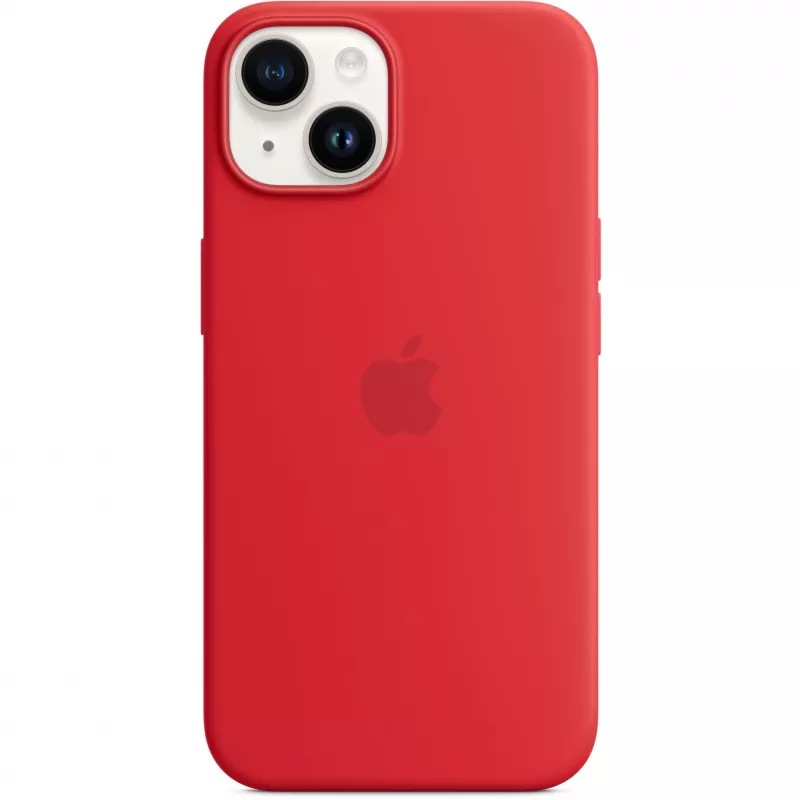 Apple iPhone 14 -silikonikotelo MagSafe-yhteensopiva, (PRODUCT)punainen