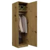 Topeshop SD-50 ARTISAN KPL makuuhuoneen vaatekaappi 5 hyllyä 1 ovi tammi