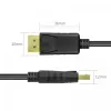 DisplayPort-kaapeli Unitek Y-C609BK — 3 m, uros-uros, musta