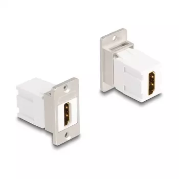 DeLOCK Keystone-moduuli 67166 HDMI litteä hopea valkoinen