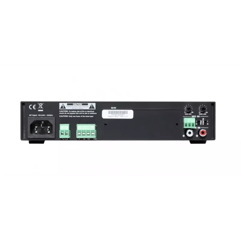 ELA-vahvistin Audac COM104 40W 70/100V musta