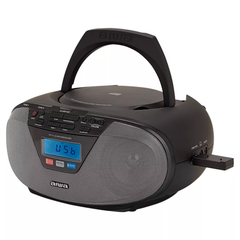 Audiomikrojärjestelmä Aiwa BBTU-400BK, CD/MP3/FM-PLL/BT-soitin (musta)