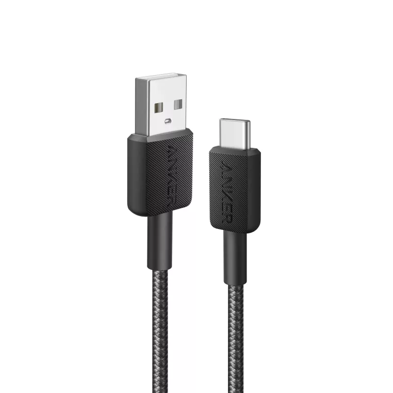 Anker Innovations 322 USB-A - USB-C kaapeli nylon 1,8M musta - kaapeli - digitaali/data