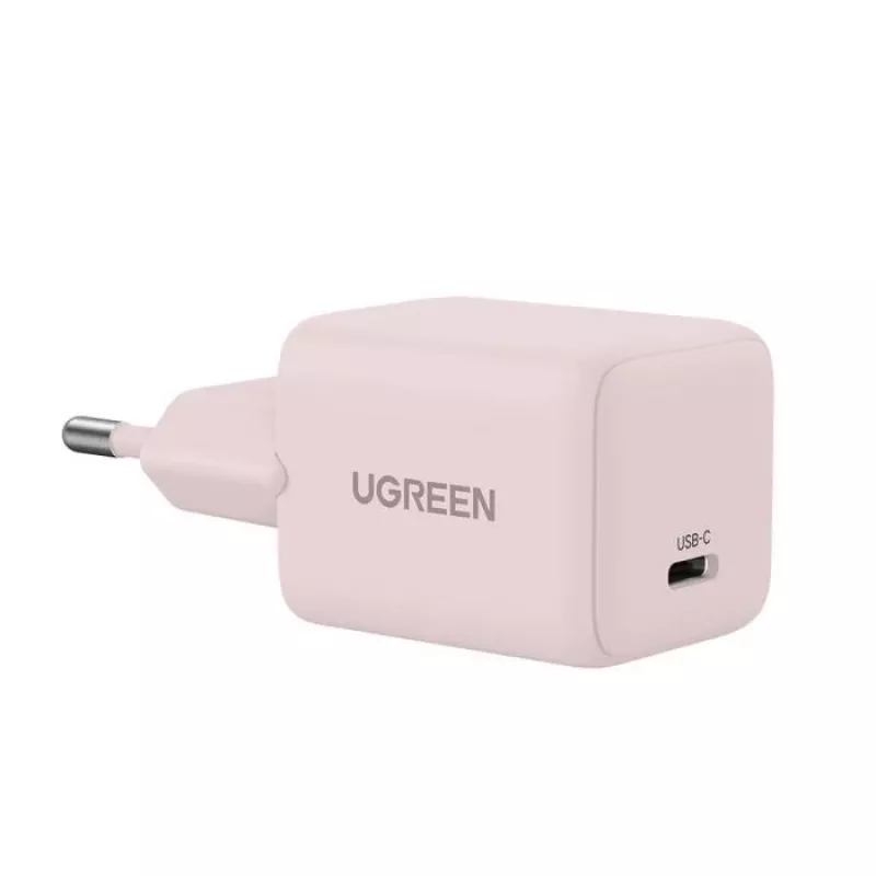 Virtalähde UGREEN X512 20W USB-C PD-pikalataus, pinkki, 100–240V tulo, 1× USB-C