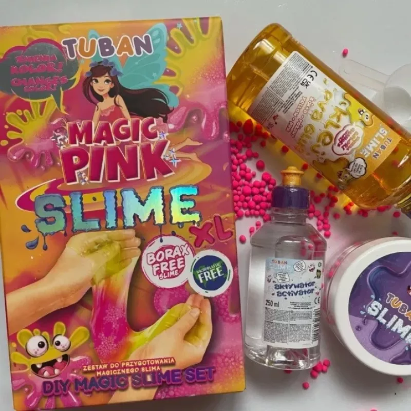 Slime DIY-sarja TUBAN TU3569 — Magic Pink XL, myrkytön, turvallinen lapsille