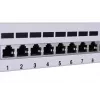 Patch-paneeli LANBERG PPF6-9012-S, 12-portti, metalli, harmaa, 1HE, 215×130×44.5 mm