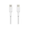 Belkin BOOST CHARGE - USB-kaapeli - 24-pin USB-C (M) – 24-pin USB-C (M) - USB 2.0 - 2 m - valkoinen
